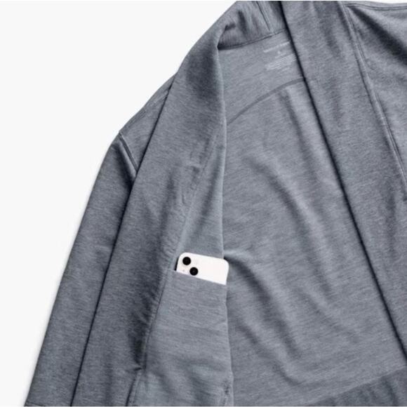 Ministry Of Supply Fusion Terry Cardigan Gray Wool Blend Stretch Size XXS NEW - Picture 2 of 13